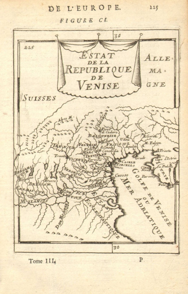 REPUBLIC OF VENICE. 'Estat de la Republique de Venise'. Veneto. MALLET 1683 map